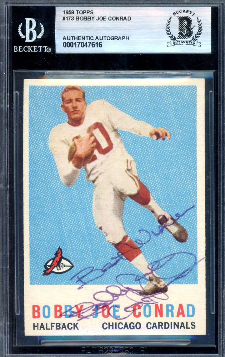 Bobby Joe Conrad Beckett BAS Signed 1959 Topps Rookie Autograph