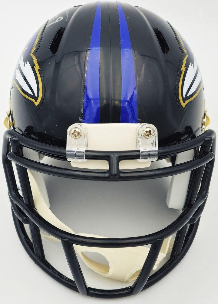 Justin Tucker Autographed Signed Baltimore Ravens Black Speed Mini Helmet JSA