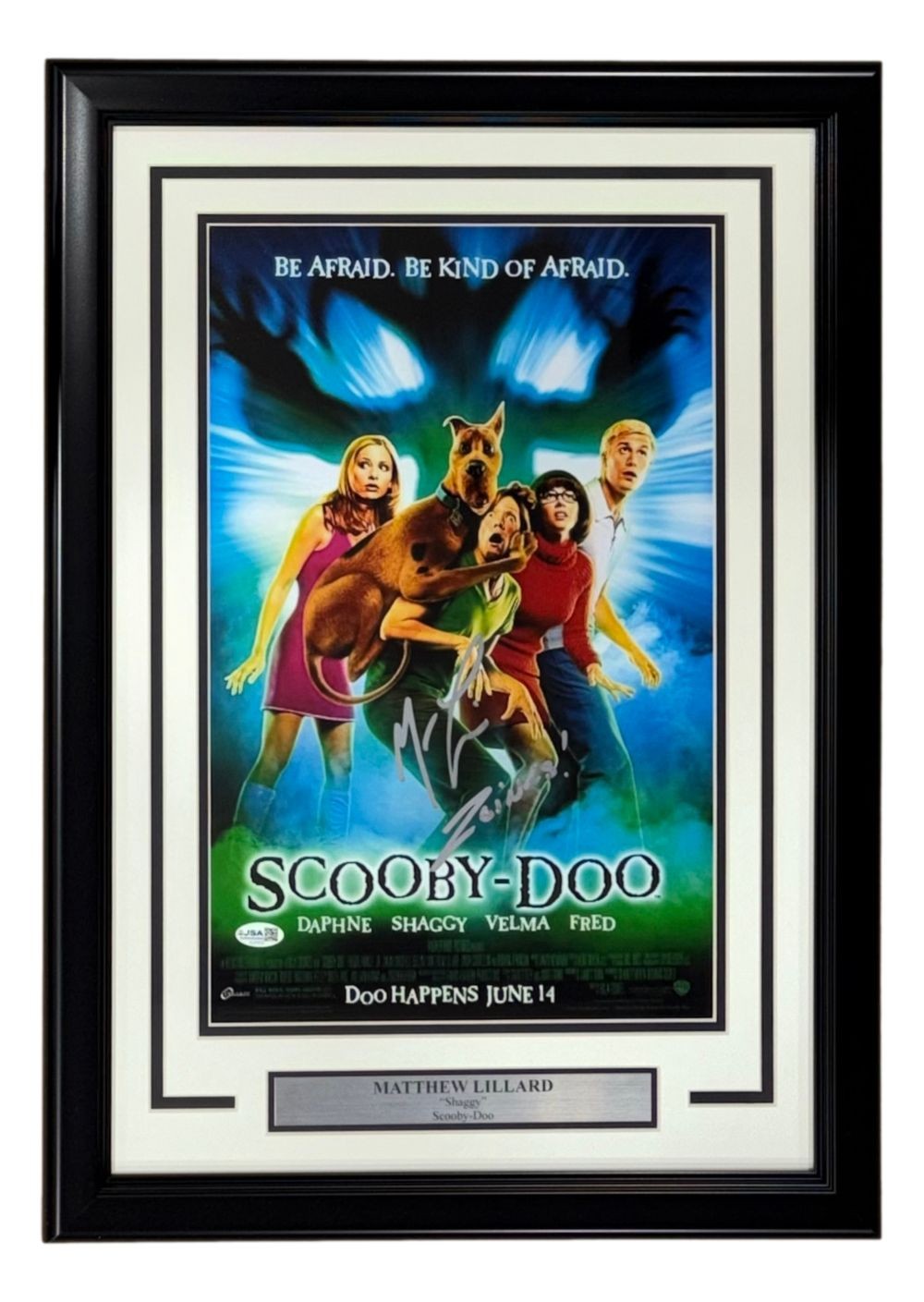 Matthew Lillard Signed Framed 11x17 Scooby-Doo Photo Zoinks Inscribed JSA QR