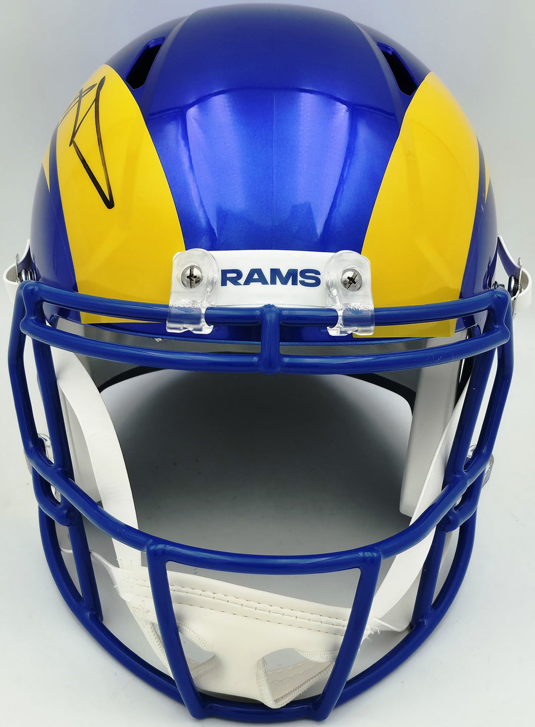 Aaron Donald Auto Rams 2020 Alt Blue Full Size Speed Replica Helmet Beckett Wit
