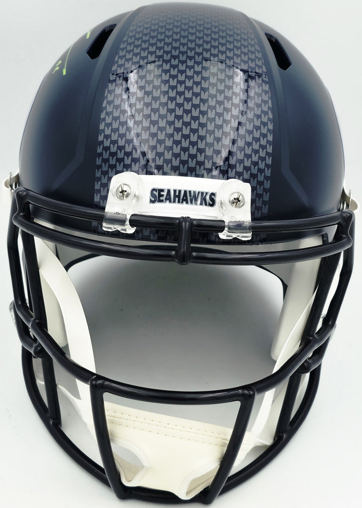 Leonard Williams Signed Seahawks Blue Full Size Speed Replica Helmet Beckett Wit