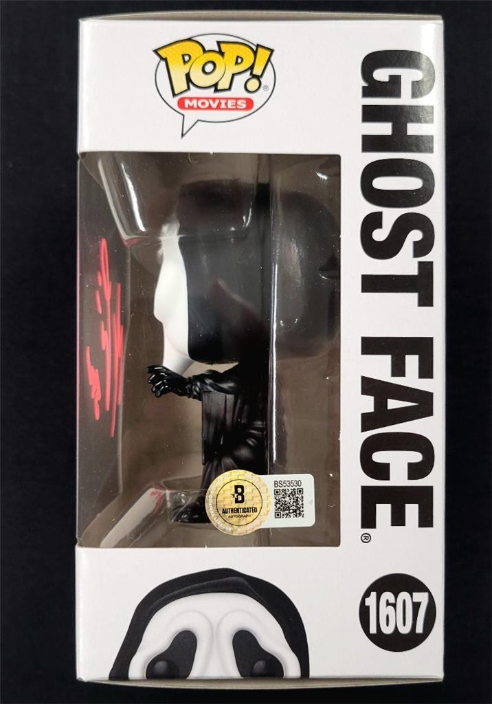 Matthew Lillard signed "Stu" Ghost Face Funko Pop! 1607 w GITD Ink autograph BAS
