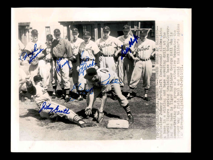 Groth Kell House Hoeft JSA Cert Signed by 6 Vintage Wire 8x10 Photo Autograph