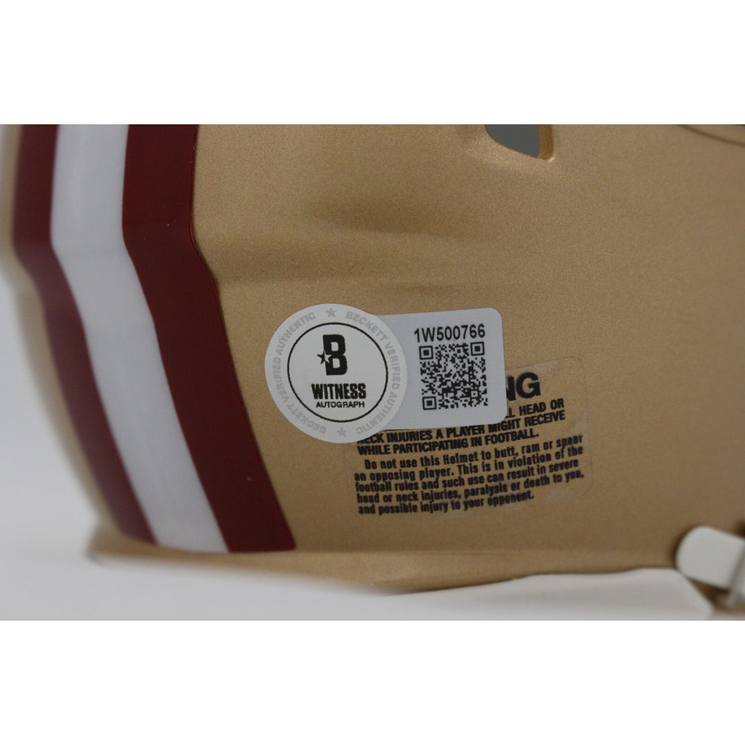 Ken Norton Jr. Autographed San Francisco 49ers Mini Helmet Beckett 44949