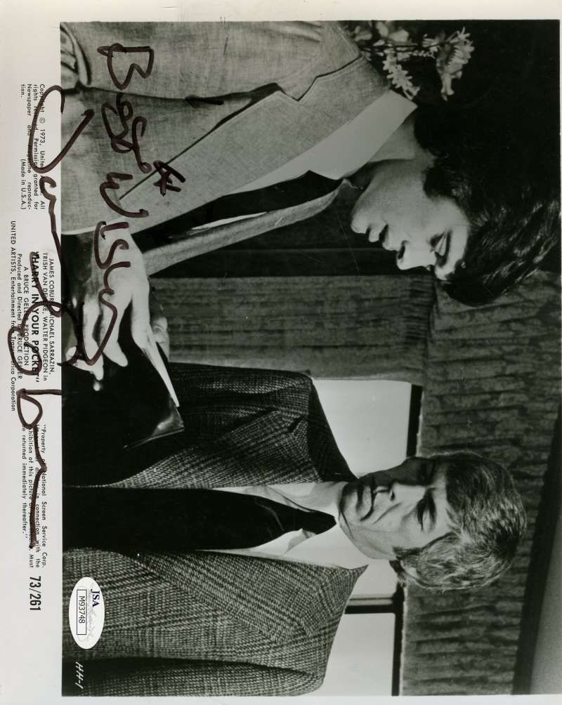 James Coburn Signed Jsa Certed 8x10 Photo Authenticated Autograph