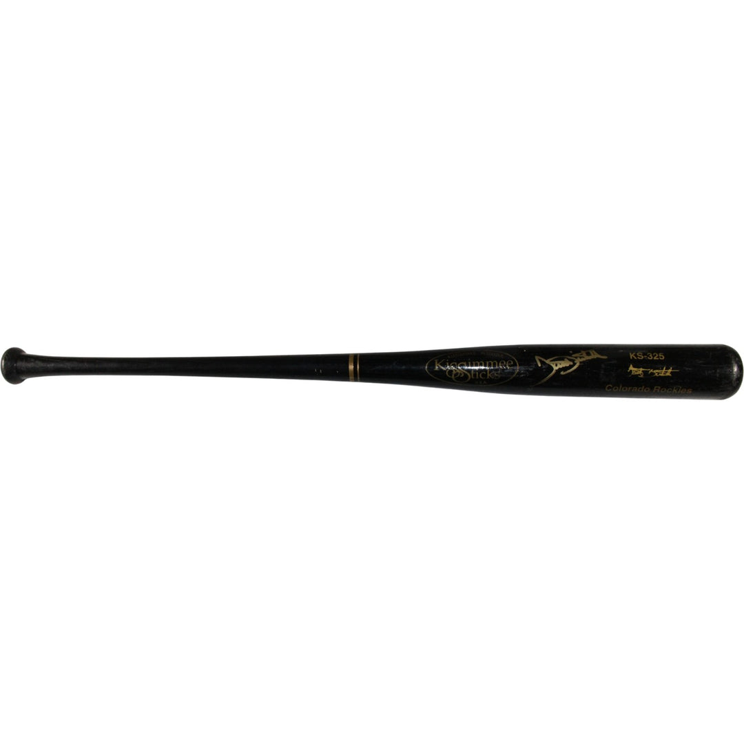 Dante Bichette Signed Colorado Rockies Game Used Kissimme Stick Broken Bat 53927