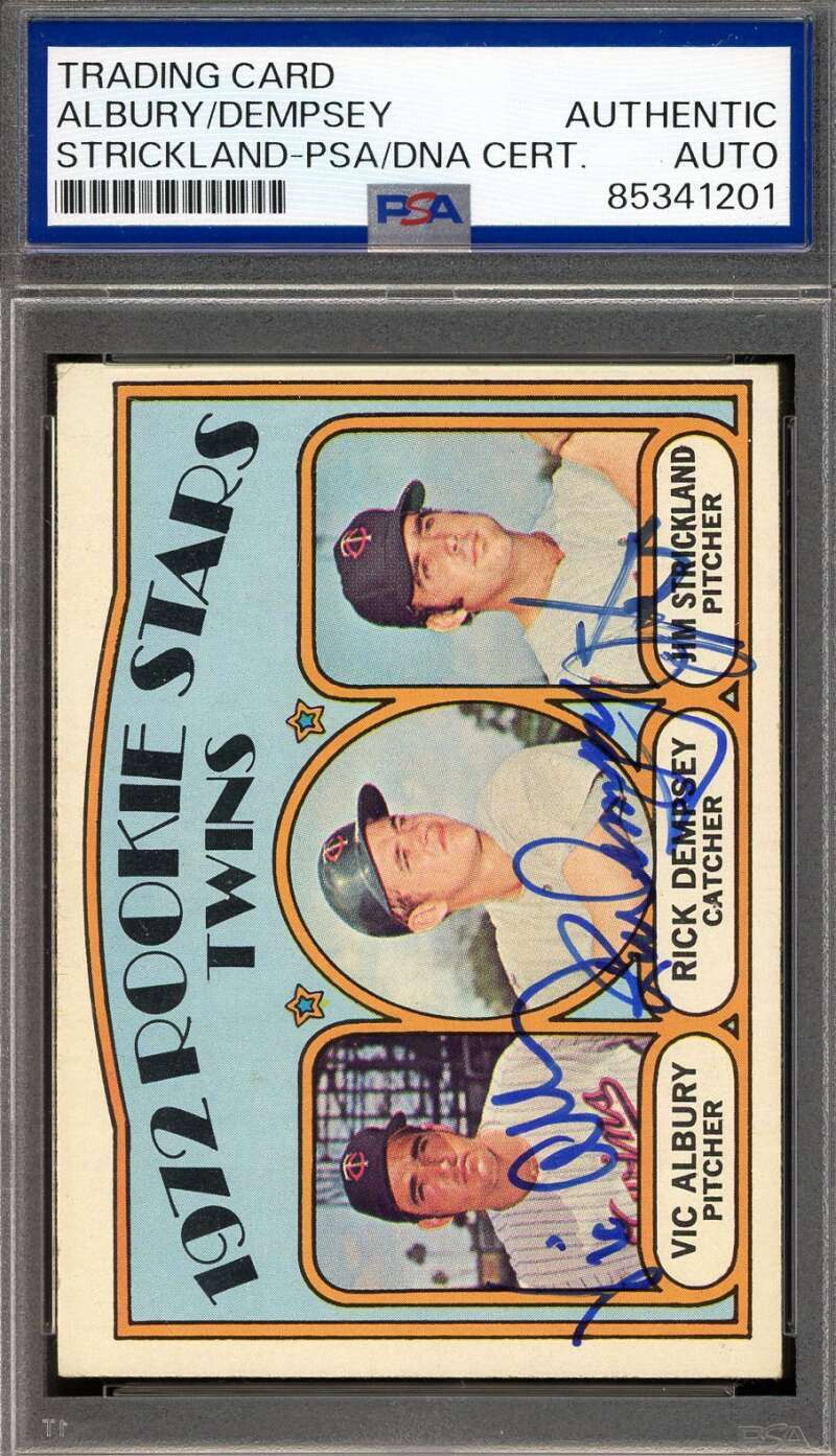 Albury Dempsey Strickland PSA DNA Signed 1972 Topps Rookie Autograph
