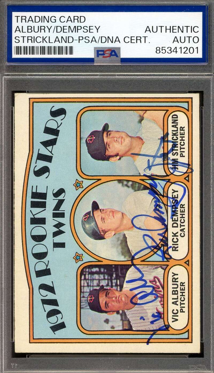 Albury Dempsey Strickland PSA DNA Signed 1972 Topps Rookie Autograph