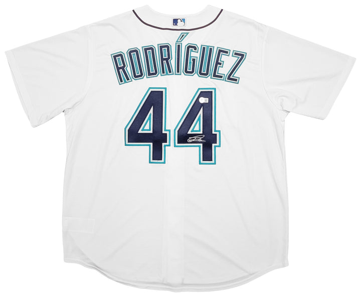 Seattle Mariners Julio Rodriguez Signed White Nike Jersey Size XL Beckett