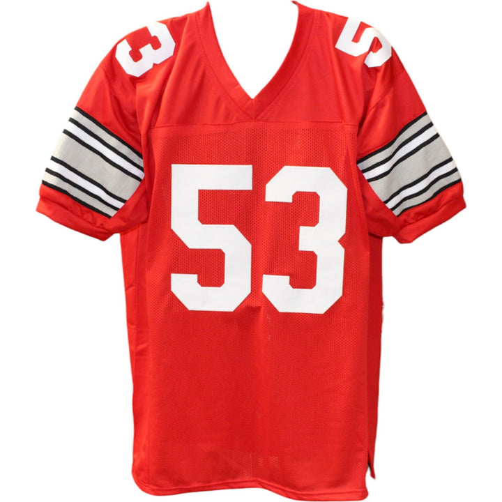 Randy Gradishar Autographed/Signed College Style XL  Red Jersey Beckett 44616