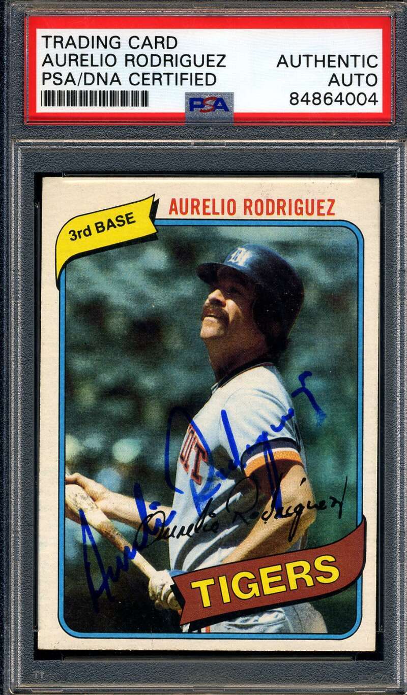 Aurelio Rodriguez PSA DNA Signed 1980 Topps Autograph