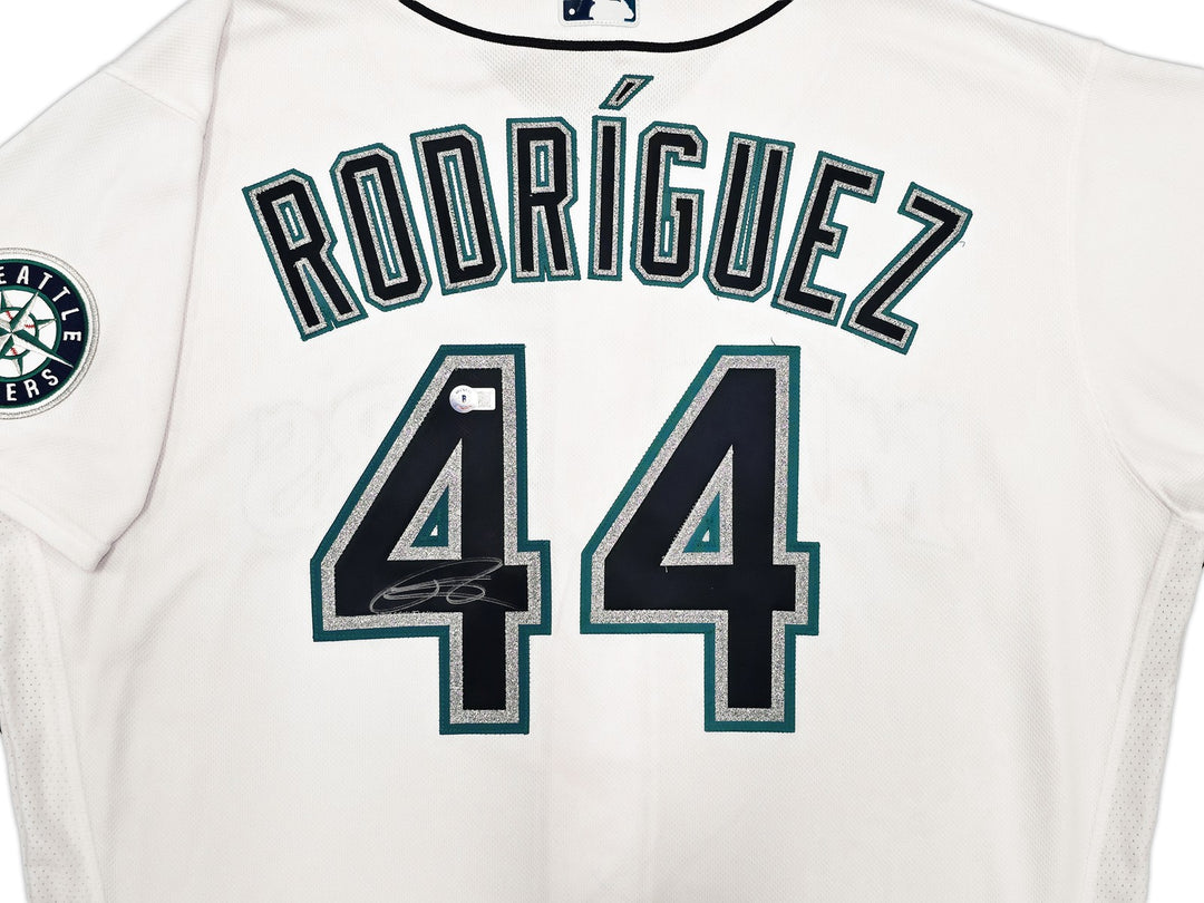 Mariners Julio Rodriguez Auto White Nike Authentic Collection Jersey 52 Beckett