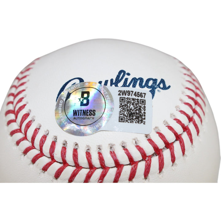 David Ortiz Autographed Boston Red Sox OML Baseball 541 HR Beckett Witness 50923
