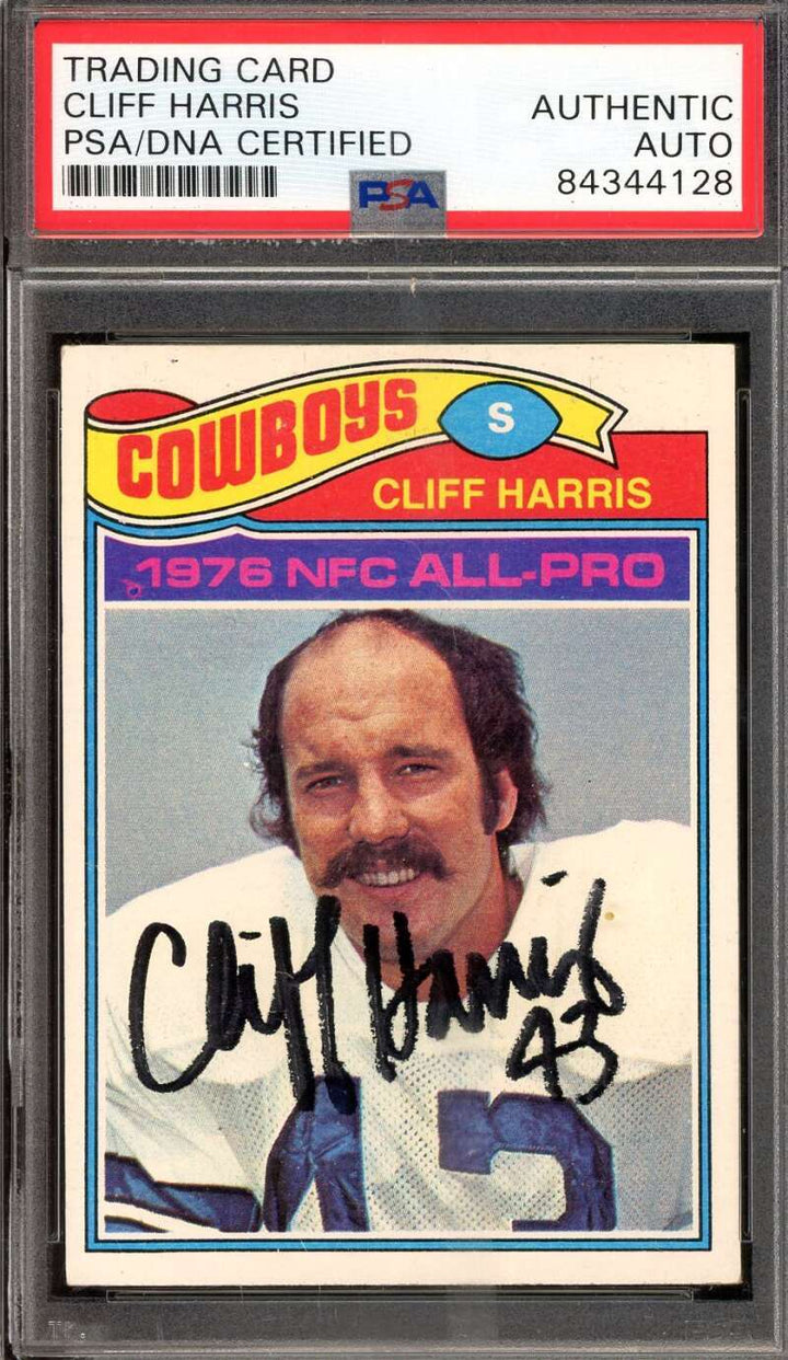 Cliff Harris PSA DNA Signed 1977 Topps Rookie Autograph