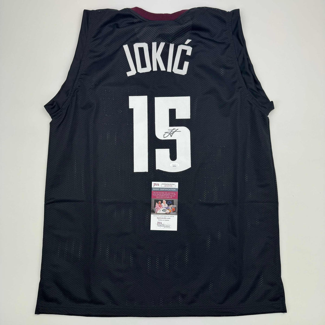 Autographed/Signed Nikola Jokic Denver Black 5280 City Edition Jersey JSA COA