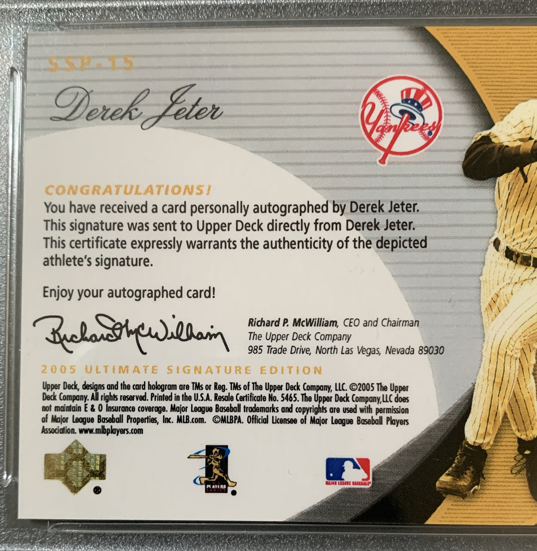 DEREK JETER 2005 ULTIMATE HAWAII Trade Signature Supremacy AUTO 2/10 PSA 9 1/1