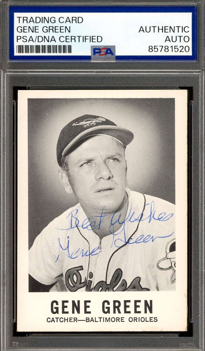 Gene Green PSA DNA Vintage Signed 1960 Leaf Autograph