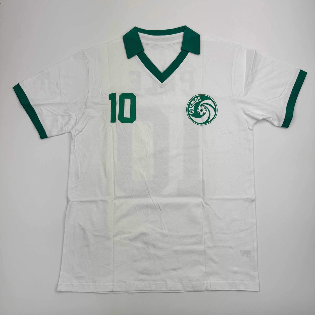 Autographed/Signed Pele New York Cosmos White Soccer Futbol Jersey Beckett COA