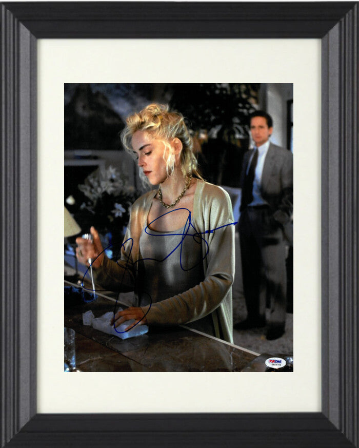Sharon Stone signed 1992 Basic Instinct 11x14 Photo Framed Ice Pick-PSA ITP Holo
