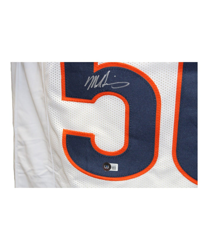 Mike Singletary Autographed/Signed Pro Style White Jersey Beckett 41179
