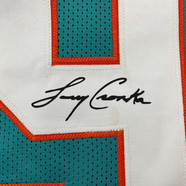 Facsimile Autographed Larry Csonka Miami Teal Reprint Jersey Size Men's XL