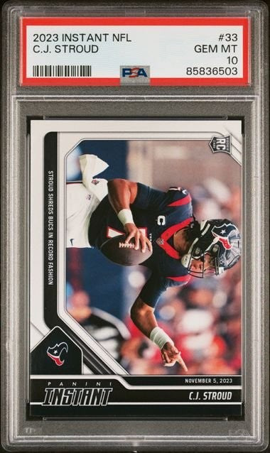 Graded 2023 Panini Instant C.J. Stroud #33 Rookie RC Card PSA 10 Gem