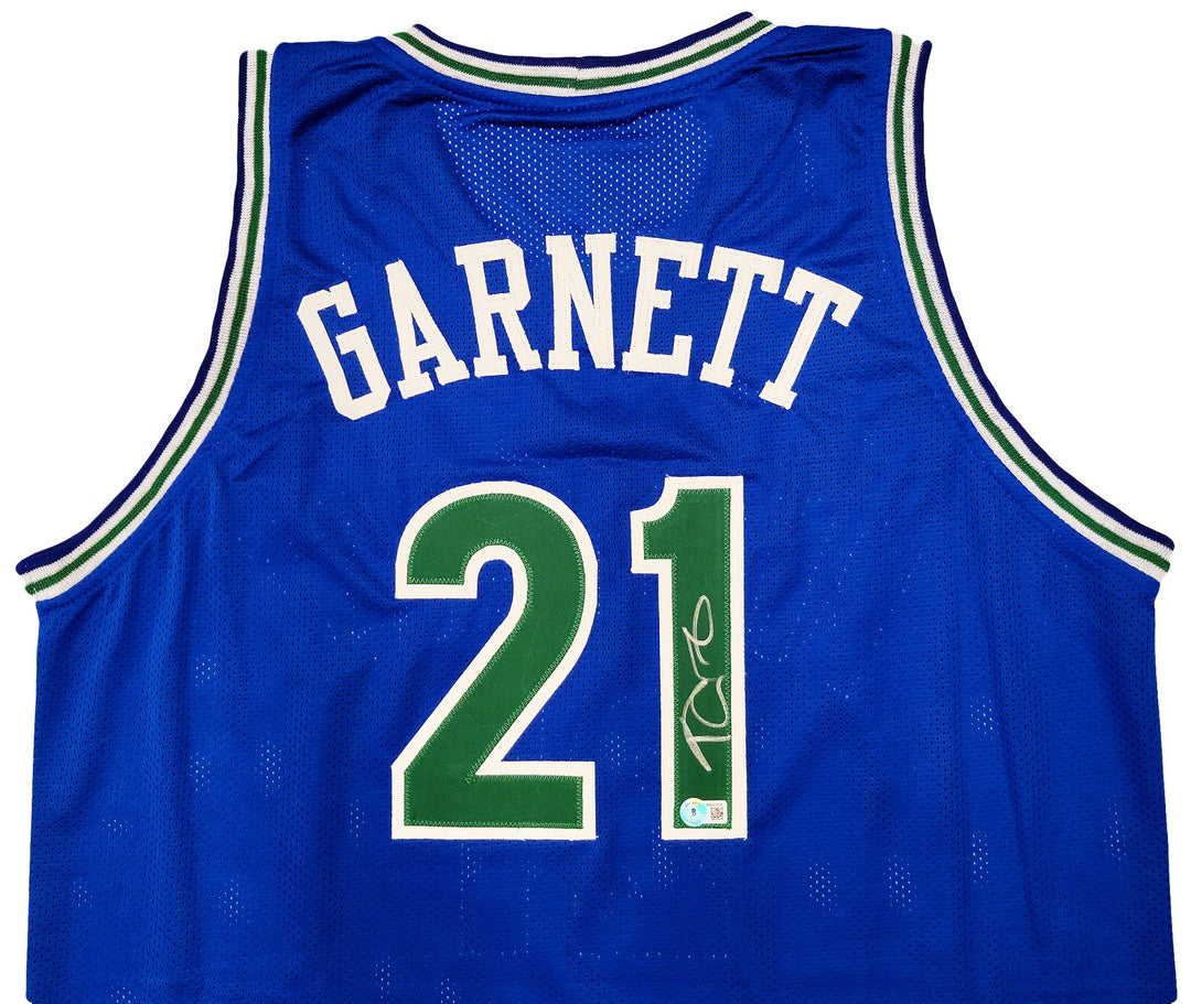Minnesota Timberwolves Kevin Garnett Autographed Signed Blue Jersey Beckett