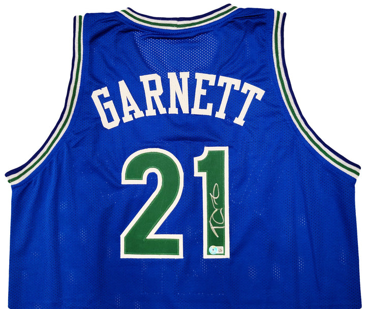Minnesota Timberwolves Kevin Garnett Autographed Signed Blue Jersey Beckett
