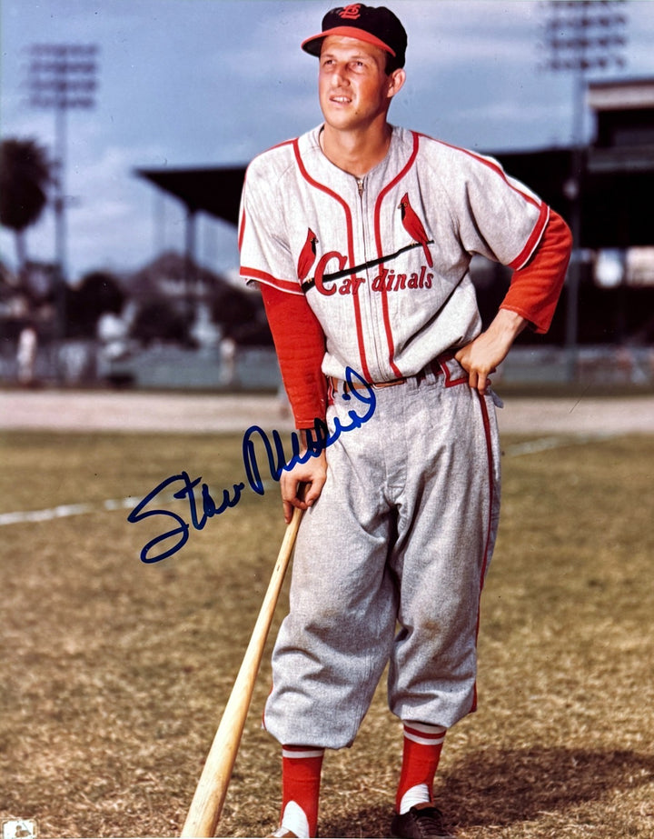 Stan Musial signed St. Louis Cardinals MLB 8x10 Photo minor dings Tuff Stuff COA