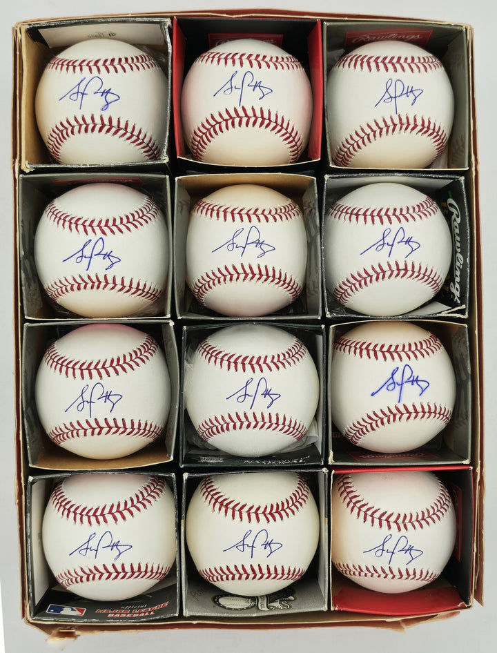 Stephen Piscotty Signed MLB Baseball 12 Count Lot St. Louis Cardinals Oakland