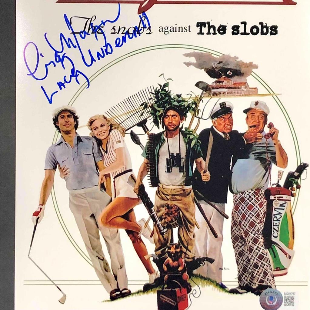 Cindy Morgan "Lacey Underall" signed Caddyshack 8x10 Movie Poster Photo BAS holo