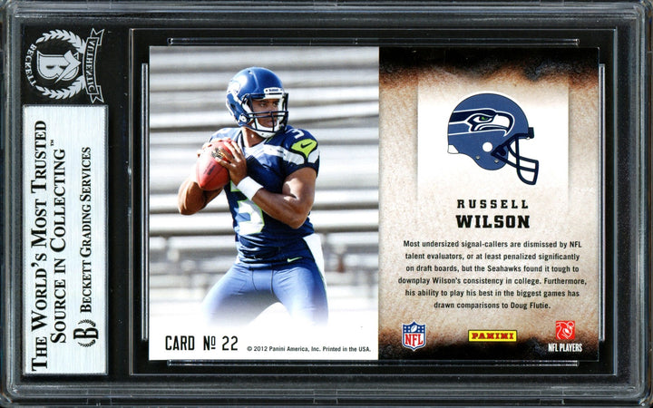 Russell Wilson Signed 2012 Score Hot Rookies RC 22 Seahawks Beckett #13447091