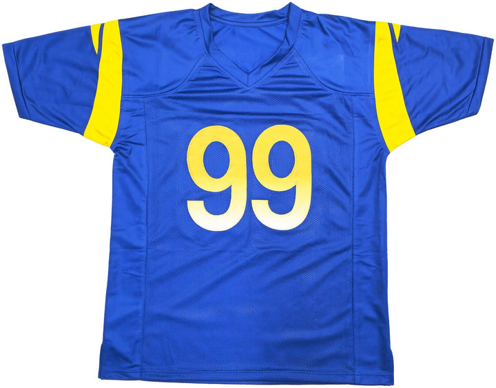 Los Angeles Rams Aaron Donald Signed Blue Jersey Beckett Wit