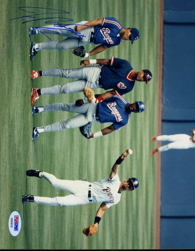 Ivan Rodriguez 1992 Psa/dna Signed Original Image 1/1 8x10 Photo Autograph