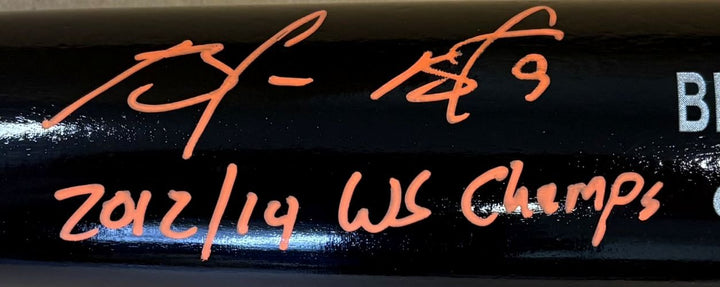 Brandon Belt Giants Signed Rawlings Player Model Bat 2012/14 WS Champs BAS