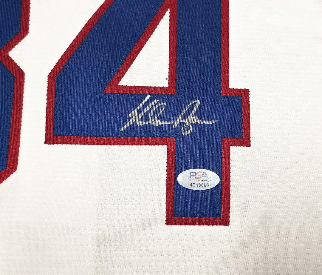 Texas Rangers Nolan Ryan Signed White Nike Jersey Size XL PSA/DNA ITP