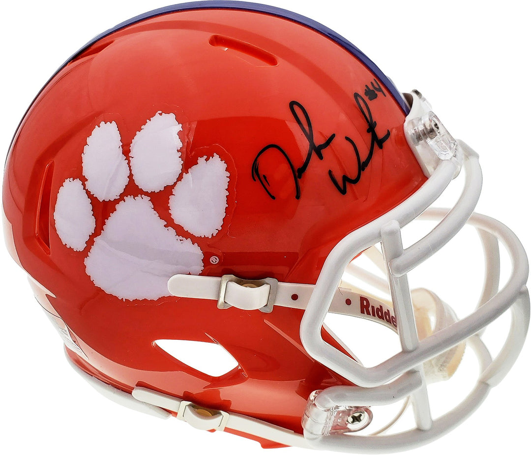 Deshaun Watson Signed Clemson Tigers Orange Speed Mini Helmet Beckett BAS