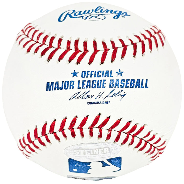 Rickey Henderson Signed MLB Baseball Oakland A's, Yankees HOF 2009 MLB & Steiner