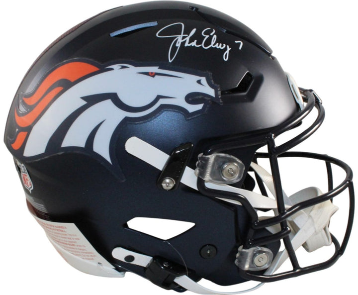 John Elway Autographed Denver Broncos SpeedFlex Helmet Beckett Witness 55375