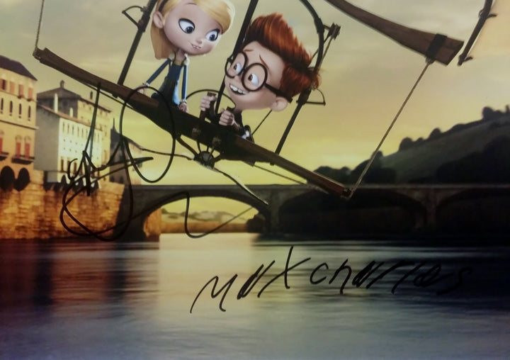 Ariel Winter & Max Charles Mr Peabody & Sherman dual Signed 11x17 Photo PSA Auto