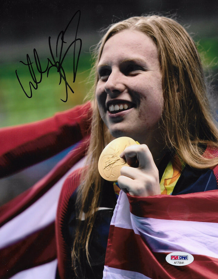 LILLY KING SIGNED AUTOGRAPHED 8X10 PHOTO USA SWIMMING OLYMPICS PSA/DNA A