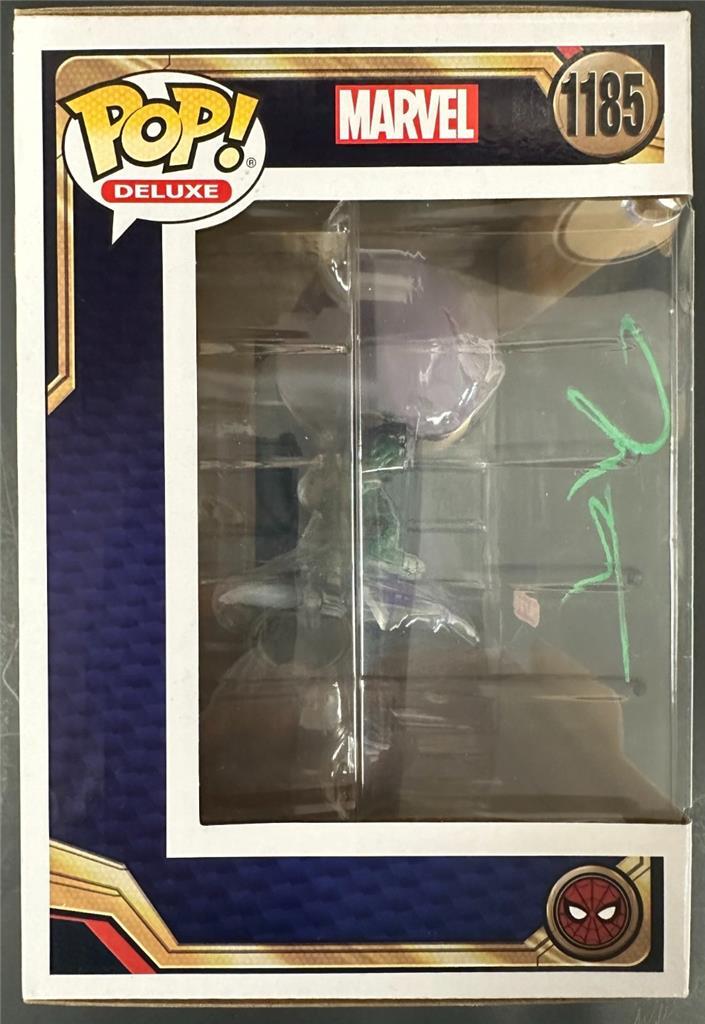 Willem Dafoe signed Green Goblin Funko Pop 1185 Spider-Man autograph Beckett BAS