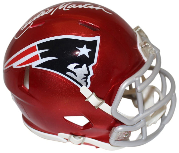 Curtis Martin Autographed New England Patriots Flash Mini Helmet PSA 37033