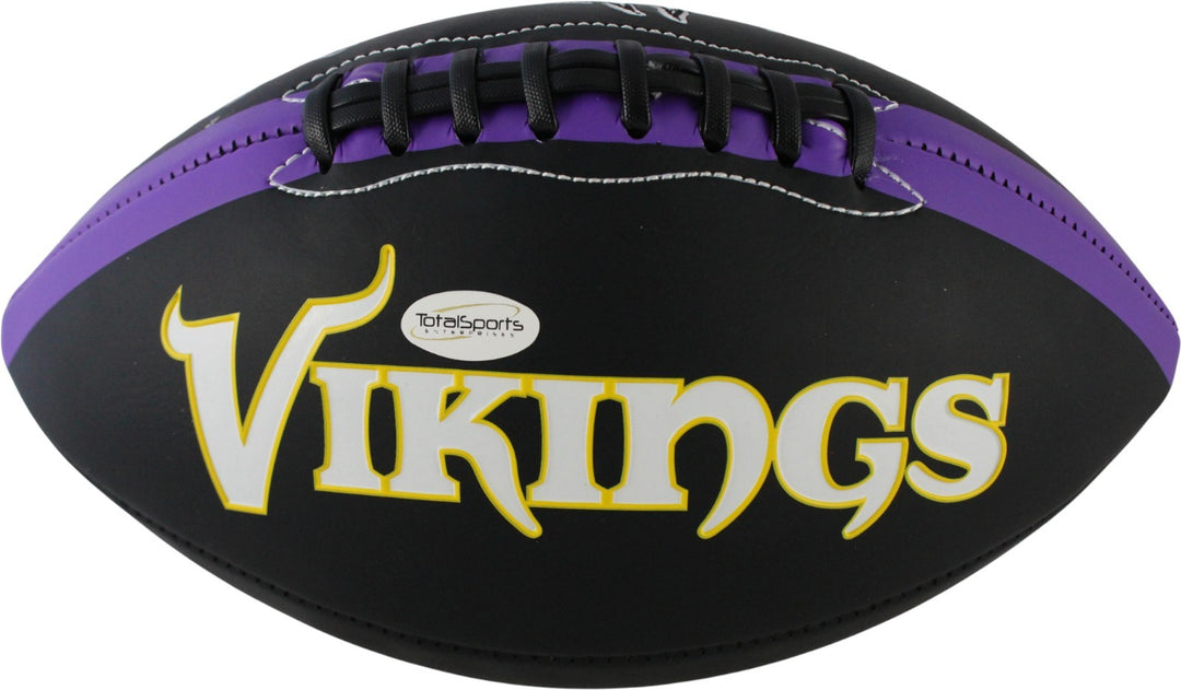 Linval Joseph Autographed Minnesota Vikings Logo Football Defend The North 59388