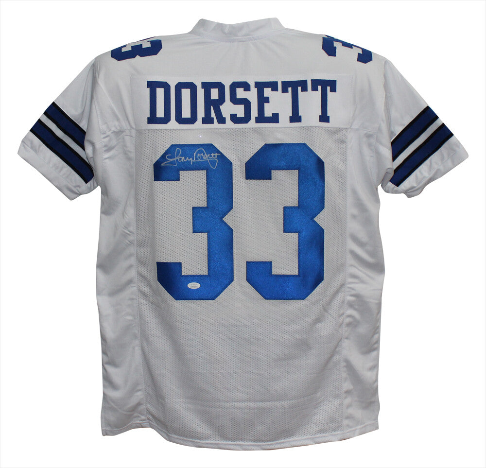Tony Dorsett Autographed/Signed Pro Style White XL Jersey JSA 35382
