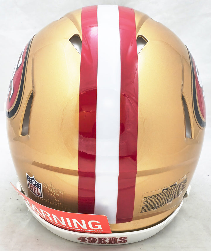 Unsigned San Francisco 49ers Gold Full Size Authentic Speed Helmet