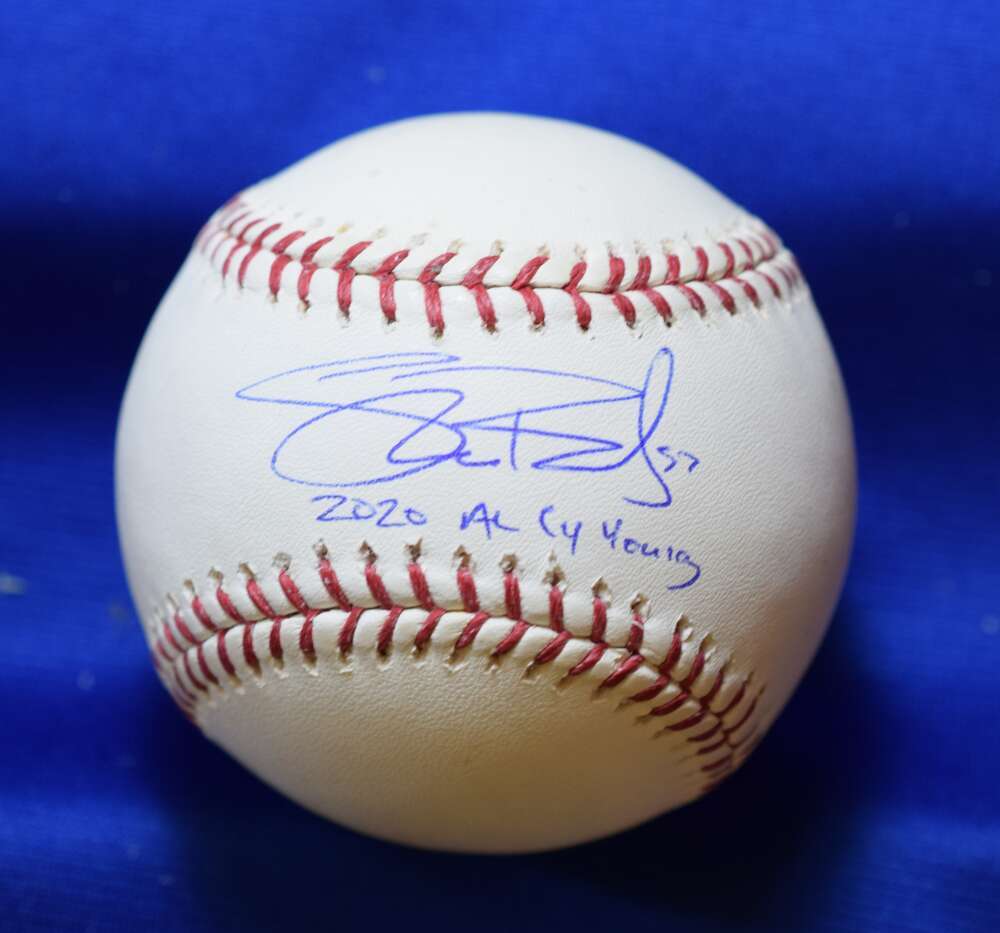 Shane Bieber 2020 AL CY Young Beckett BAS Autograph Major League Signed Baseball