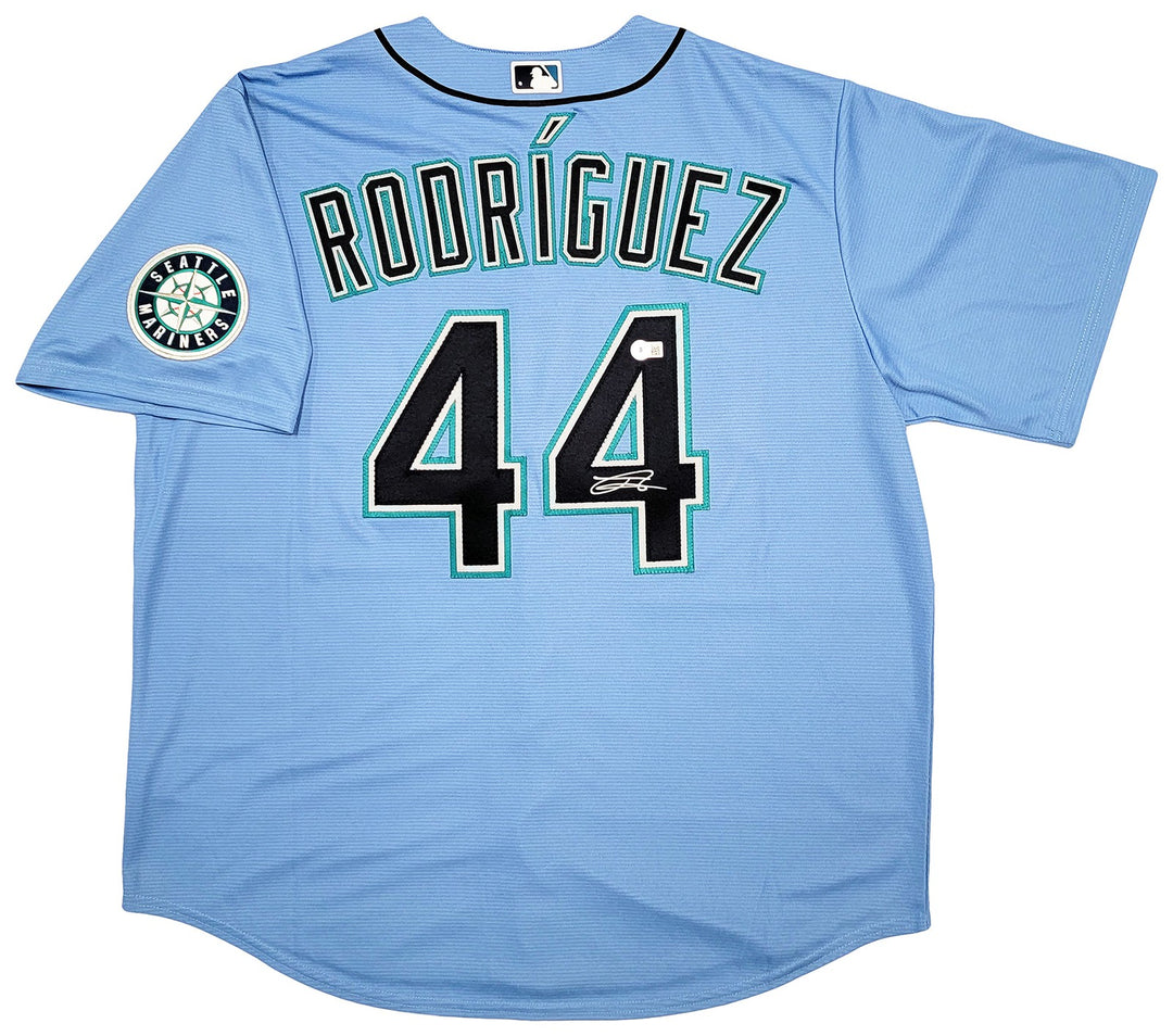 Seattle Mariners Julio Rodriguez Signed Blue Nike Jersey Size XL Beckett