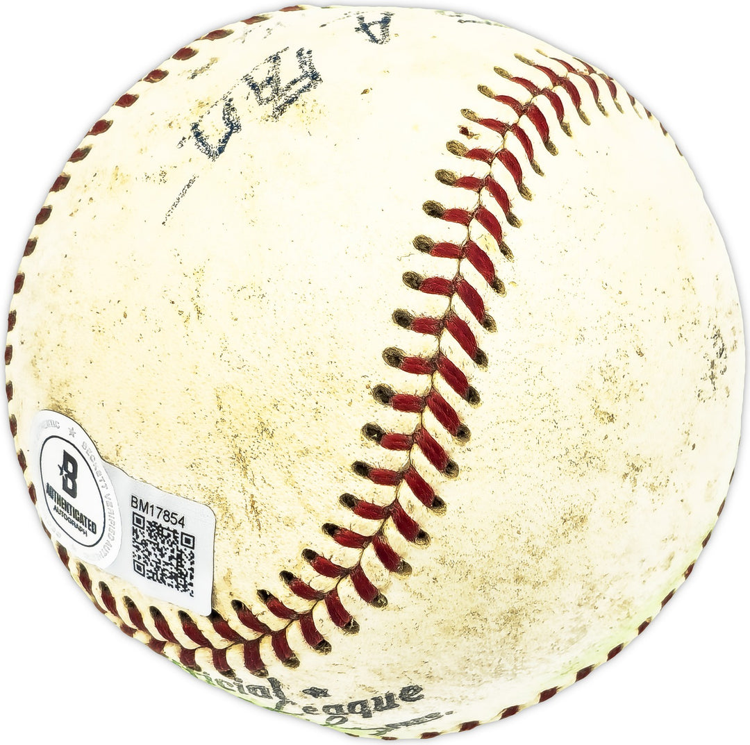 Ernie Ed Manning Signed Giles NL Baseball St. Louis Browns Best Luck Beckett