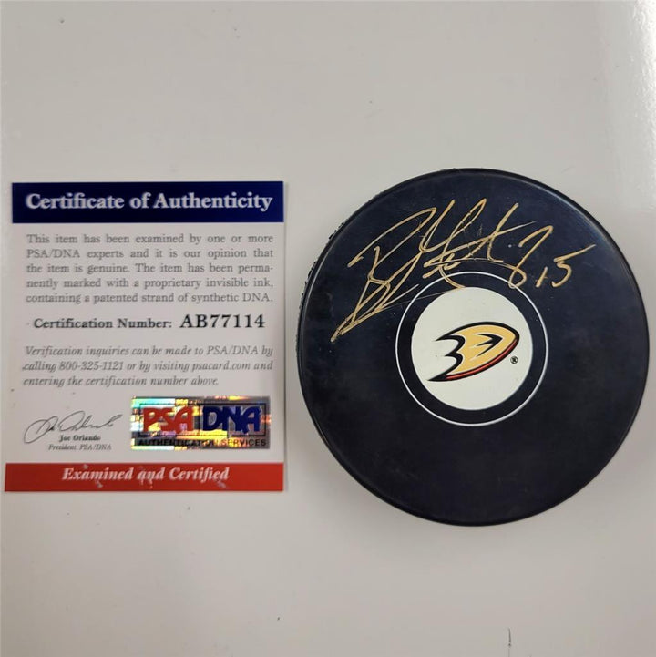 Ryan Getzlaf autograph signed Anaheim Ducks Puck ~ PSA/DNA COA